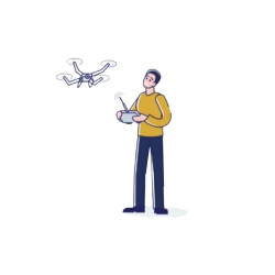 Drone footage of a company