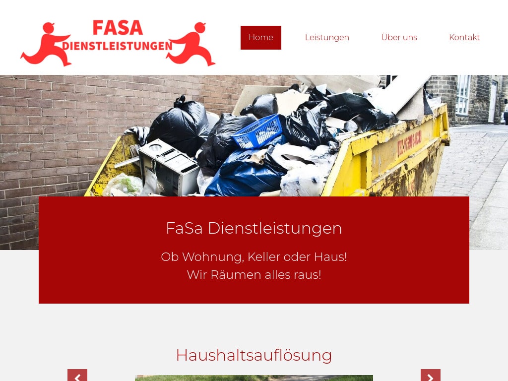 FaSa Dienstleistungen Website
