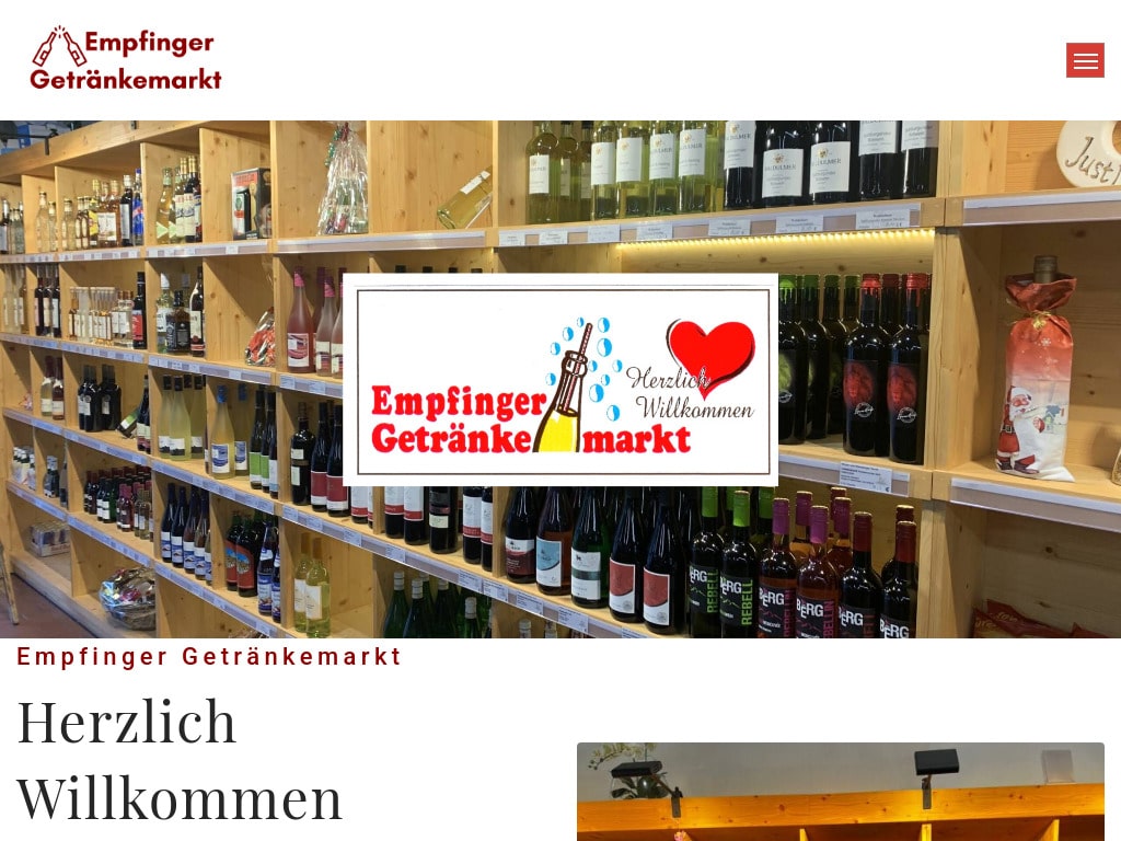 Empfinger Getränkemarkt Website