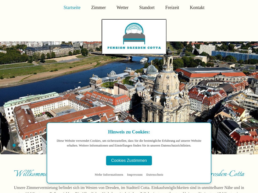 Pension Dresden Cotta Website
