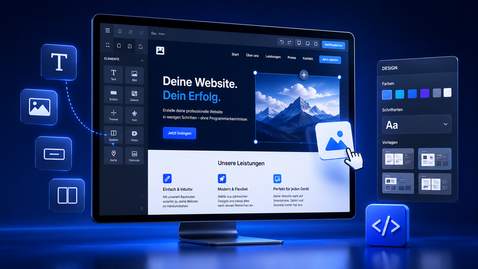Webseiten-Baukasten – Website einfach erstellen | HostingTime